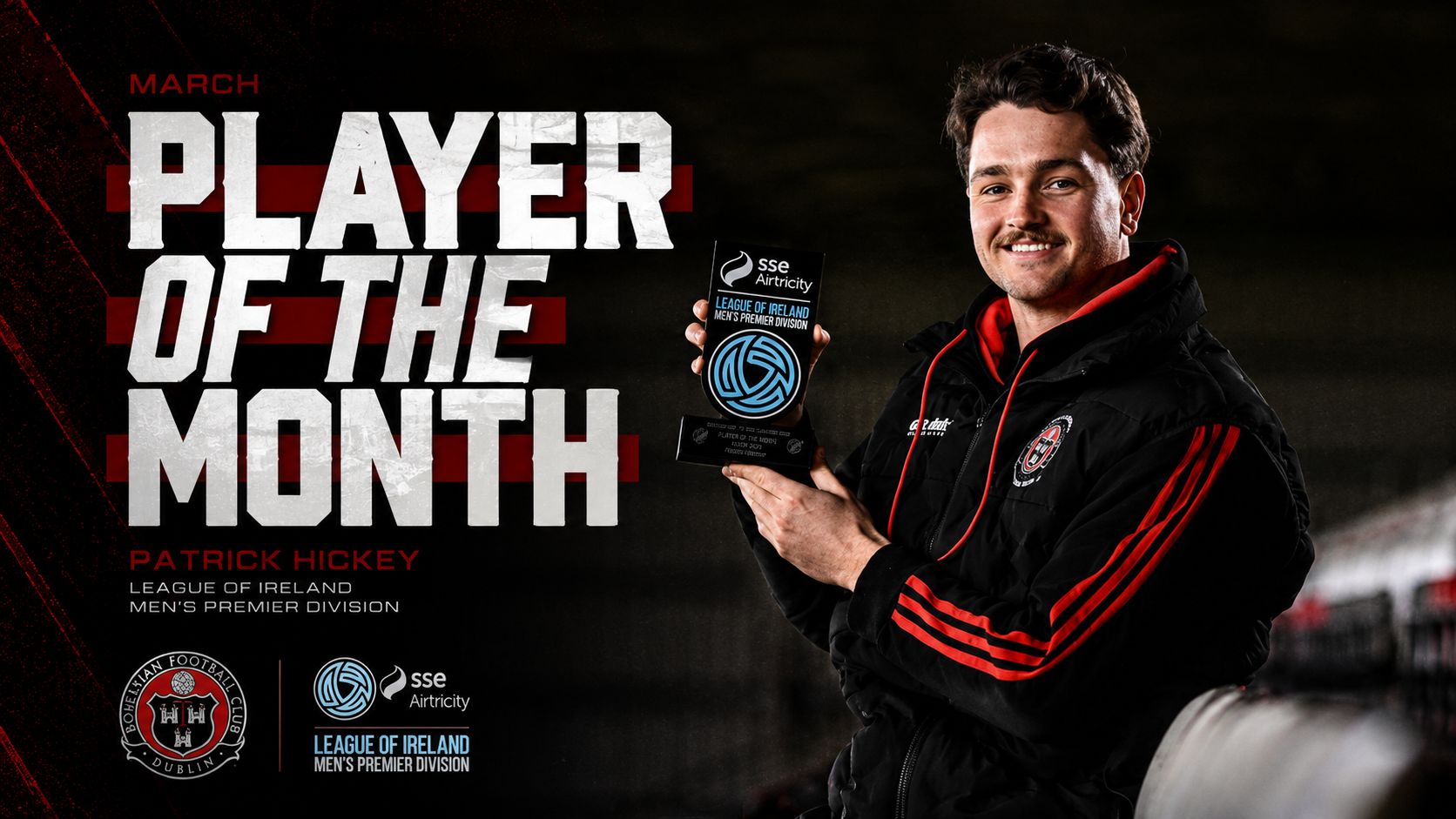 Patrick Hickey player of the month thumbnail concept